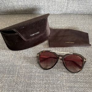 Tom Ford Anna 02 52G Tortoise Plastic Cat Eye